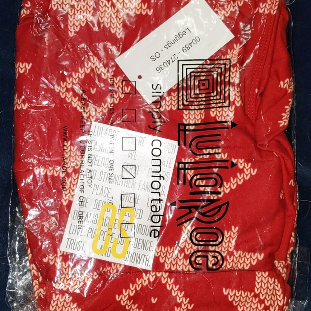 OS Lularoe holiday leggings NWT